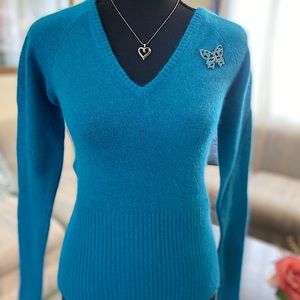 Rampage Medium Vibrant Blue V-neck Sweater